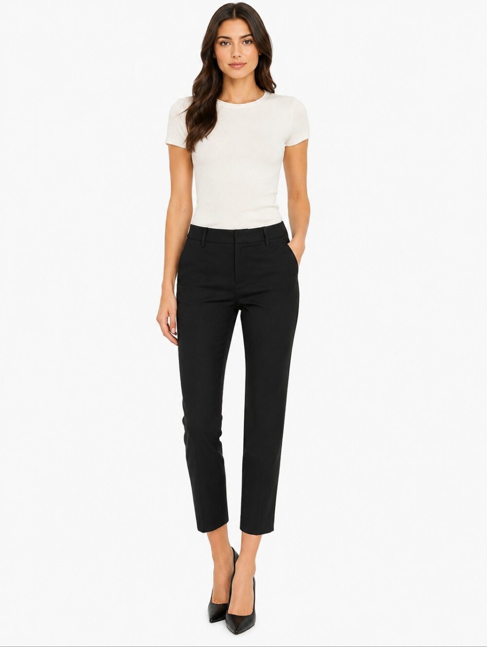 Prada Black Stretch Ankle Dress Pants IT 40 US 4 Made in‎ Italy Career Office